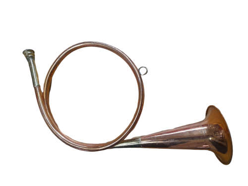 Vintage Circular Hunting Horn, Copper Trumpet