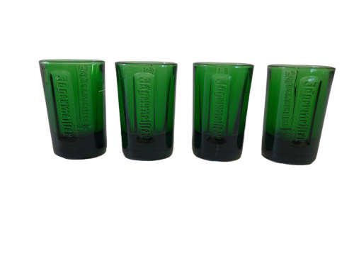 Green Jagermeister Shot Glasses x 4 2,5cl  