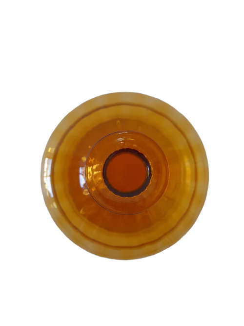 Vintage Handblown Glass Amber Vase  