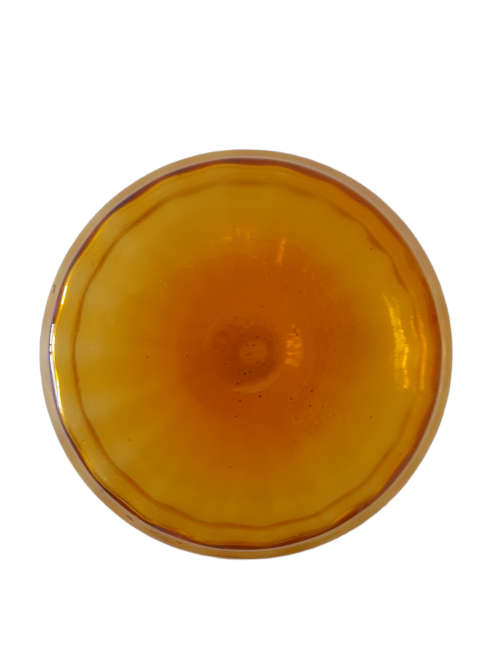 Vintage Handblown Glass Amber Vase  