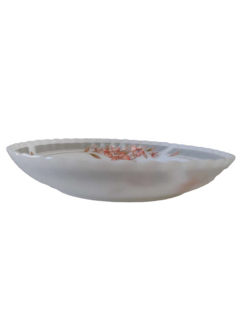 Vintage Indopal White Milk Glass Casserole Dish Bowl  
