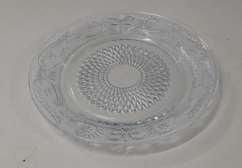 Vintage Pressed Glass Dinner Plate