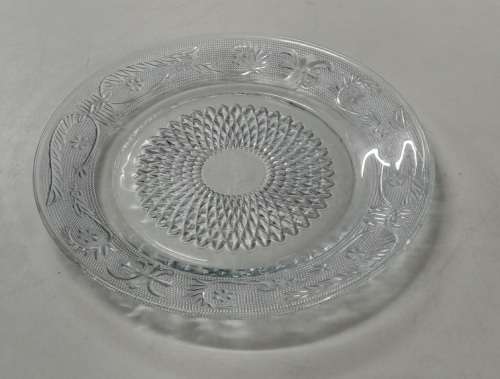 Vintage Pressed Glass Dinner Plate