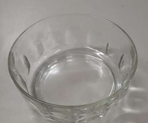 Arcoroc France Serving Bowl Clear Glass Thumbprint