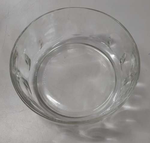 Arcoroc France Serving Bowl Clear Glass Thumbprint