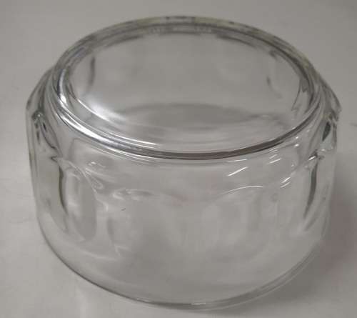 Arcoroc France Serving Bowl Clear Glass Thumbprint