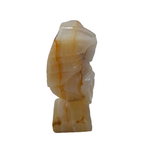 Vintage Hand Carved Stone Owl Figurine
