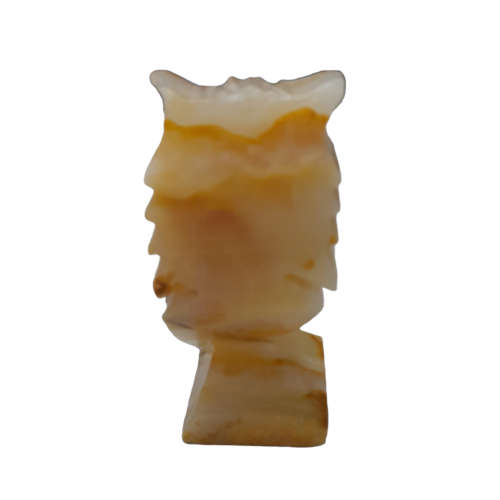 Vintage Hand Carved Stone Owl Figurine