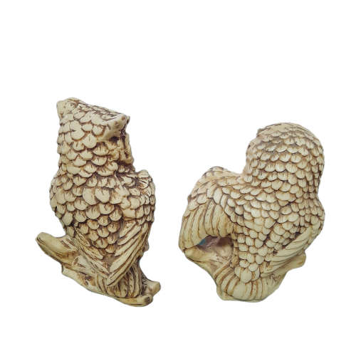 Le Ron Stonelite Figurines - Owls x 2