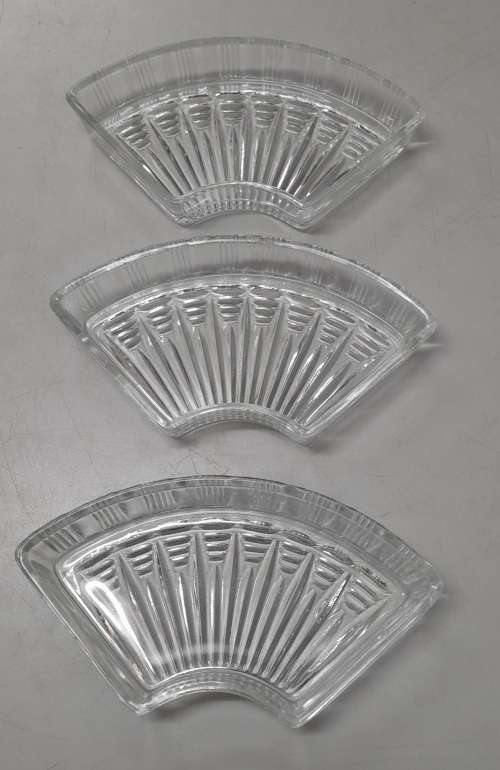Vintage  Kromex Replacements Pieces Quarter  Lazy Susan Glass Serving  Dish