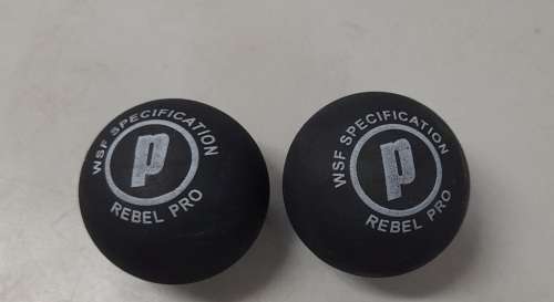 Prince Rebel Squash Ball x 2 - Double Yellow Dot