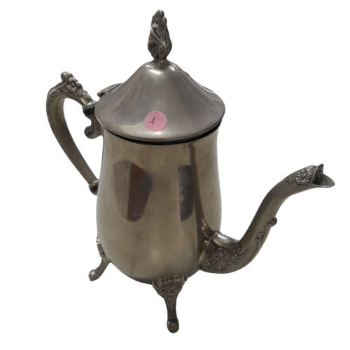 Stainless Steel Tea Set With Tray - 6 Piece