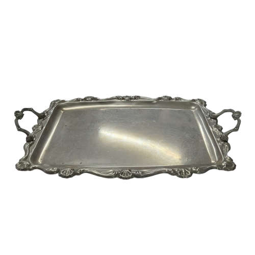 Stainless Steel Tea Set With Tray - 6 Piece