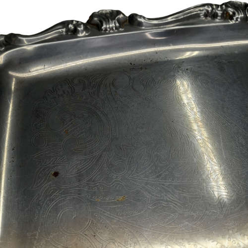 Stainless Steel Tea Set With Tray - 6 Piece