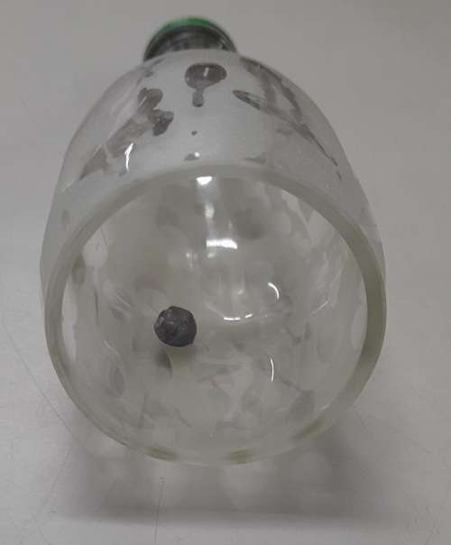 Frosted Glass Bottle Bell, Homemade