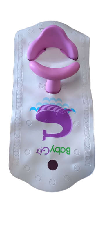 Baby Go Bath Seat and Mat - Pink 6M+