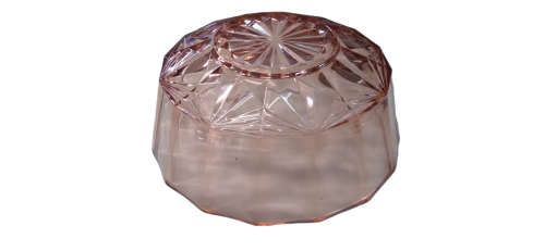 Vintage KIG Indonesia Pink Glass Serving Bowl