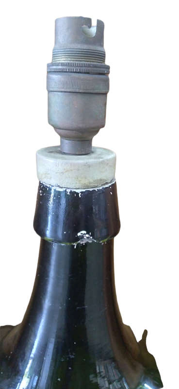 Antique Demijohn Large Bottle, Green