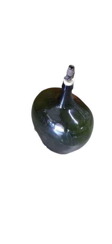 Antique Demijohn Large Bottle, Green