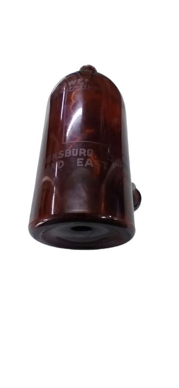 Vintage Tall Amber Glass Bottle / Apothecary Jar