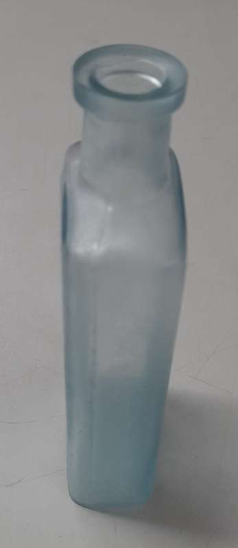 Antique Glass Medicine Bottle Light Green Aqua Blue