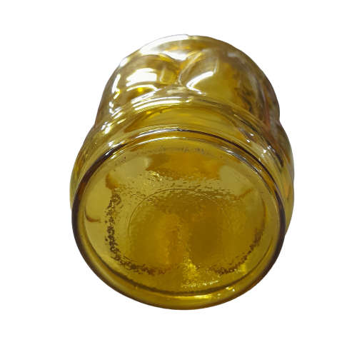 Amber Lidded Glass Jar / Canister