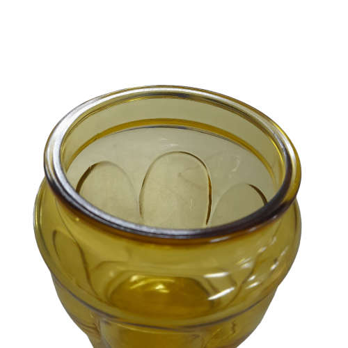Amber Lidded Glass Jar / Canister