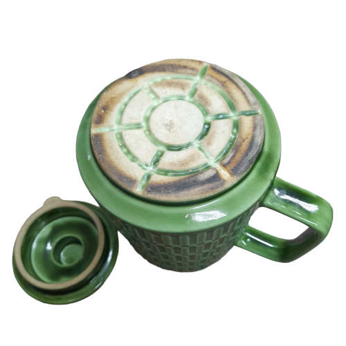 Vintage Green Ceramic Teapot