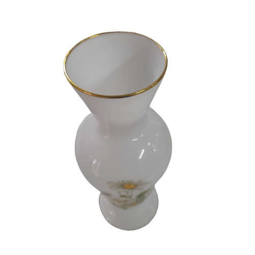 Como Floral Milk Glass Bud Vase