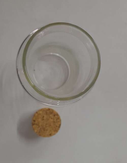 Clear Glass Canister Jar with Cork Lid