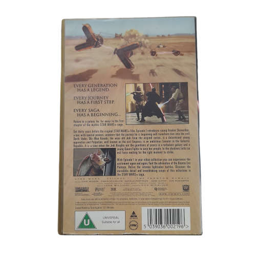 Star Wars The Phantom Menace VHS Tape