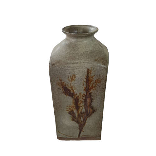 Square Stoneware Vase