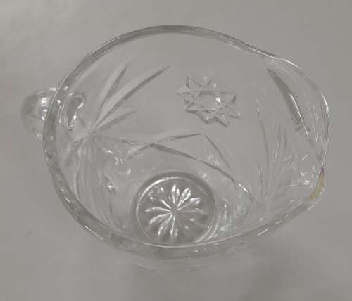 Pressed Glass Star Pattern Creamer