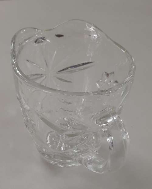 Pressed Glass Star Pattern Creamer