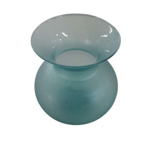 Aqua Glass Flower Vase