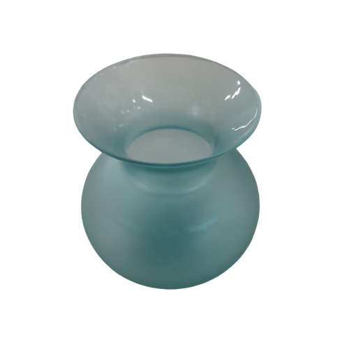 Aqua Glass Flower Vase