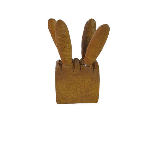 Vintage Sagaform Bread Loaf Knife Block with Butterknives