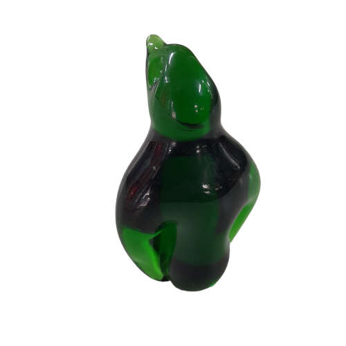 Ngwenya Glass Penguin Green Figurine