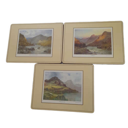 Jenners Pimpernel Placemats x 6 - Painted Scenes of Scotland