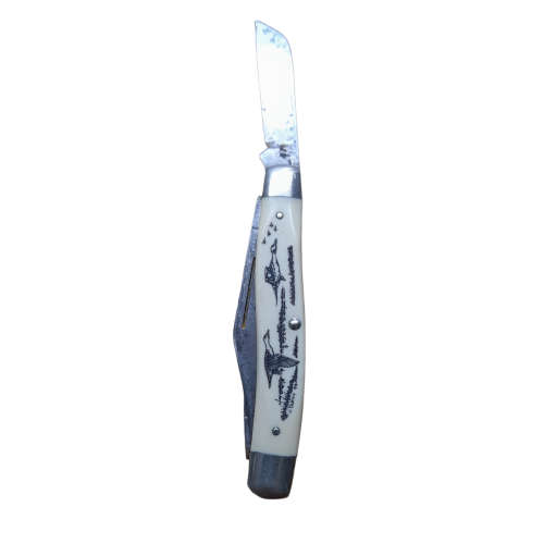 Vintage Schrade Scrimshaw Model SC505 Stockman Pocket Knife
