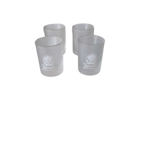 4 x Frosted Jagermeister Shot Glasses 2cl