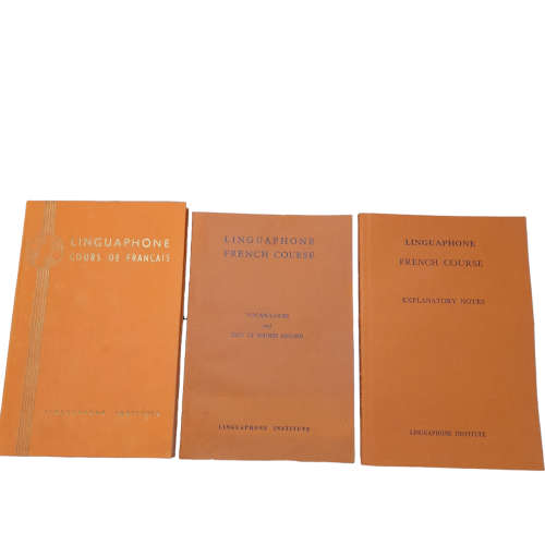Vintage Linguaphone French Course - 78 rpm Records in Original Case Collectible