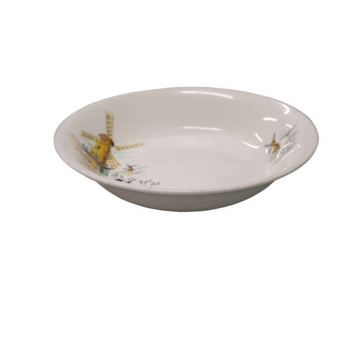 Vintage Alfred Meakin Bowl - Windmill, Girl and Tulips
