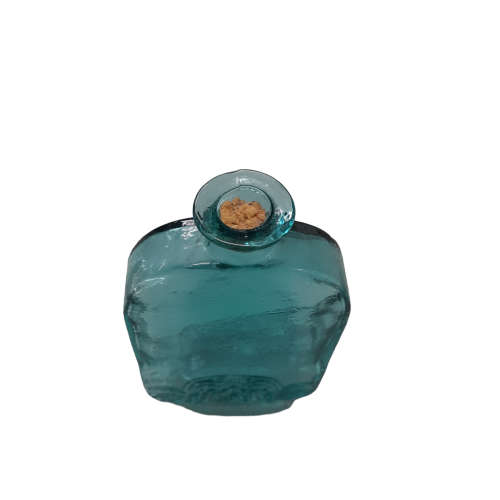 Vintage Aqua Glass Bottle