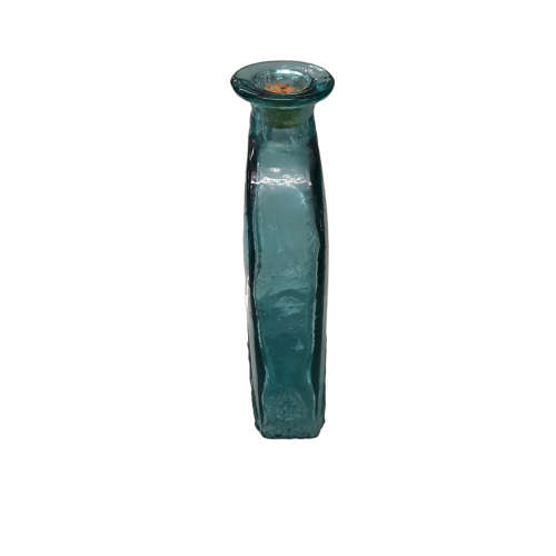 Vintage Aqua Glass Bottle