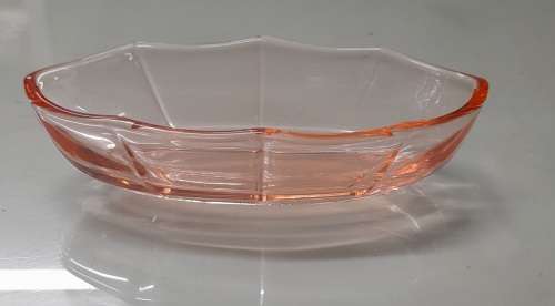 4 x Pink Clear Glass Mini Bowls