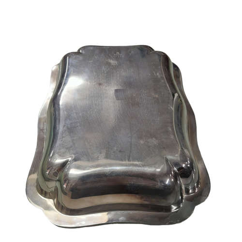 Antique Silver Plated  HB and H Entree Dish, Lidded  With Twin Handles