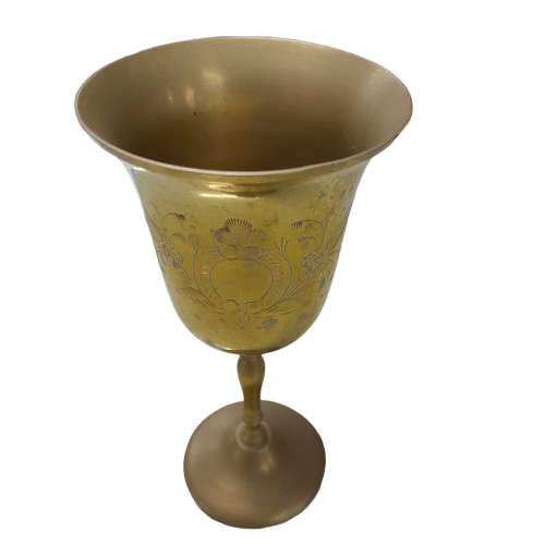 Vintage Brass Goblet x 3