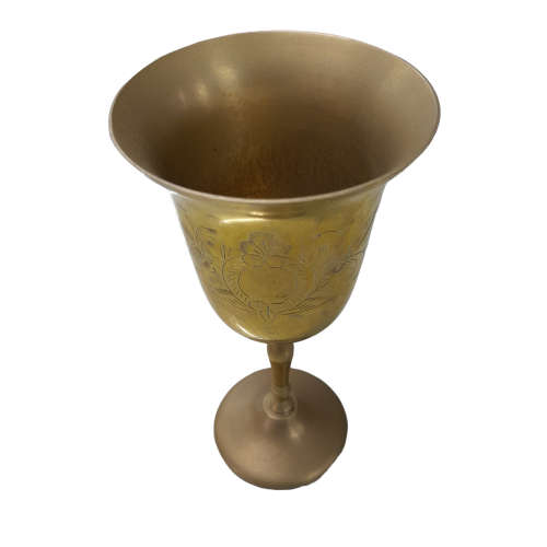 Vintage Brass Goblet x 3