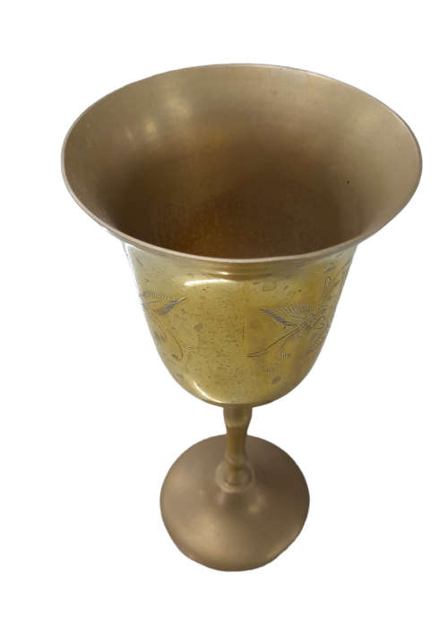 Vintage Brass Goblet x 3